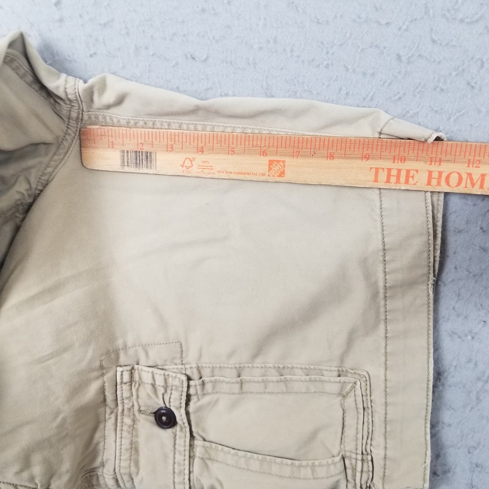 American Eagle Cargo Shorts Men 34 Tan Classic Length Cotton Khaki Multi-Pocket - Picture 9 of 9